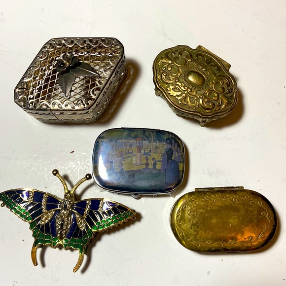 Group of 5 assortment of trinket boxes